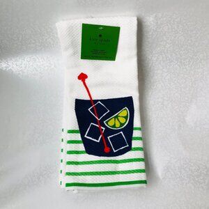 KATE SPADE  Kitchen Towels 100% Cotton Ice & Lemon 2 Set